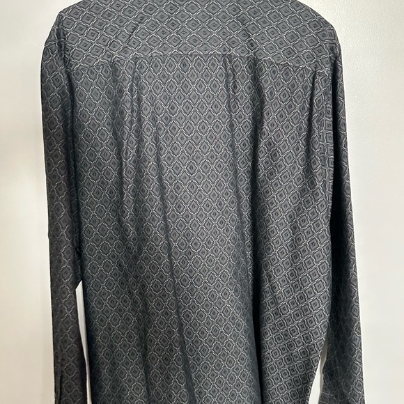 Bugatchi Uomo Black Long Sleeve Men's Dress Shirt Size Large - Picture 4 of 6